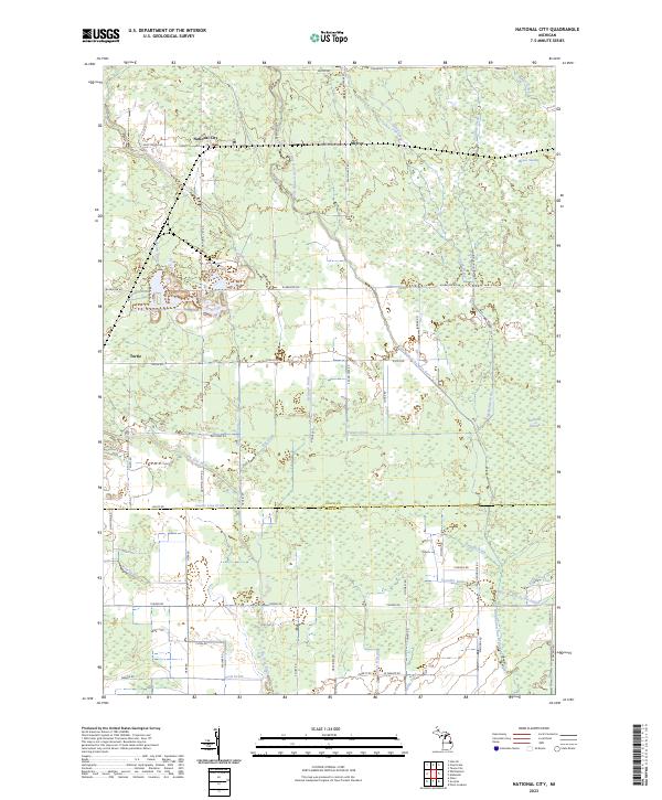 National City, MI — USGS 7.5-minute topo (2023)