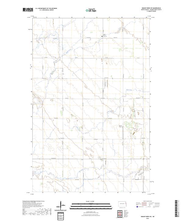 Grand Forks SW, ND — USGS 7.5-minute topo (2024)