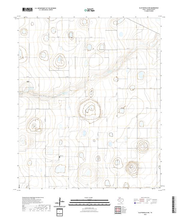Claytonville NW, TX — USGS 7.5-minute topo (2022)