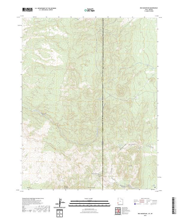 Rice Mountain, UT-NV — USGS 7.5-minute topo (2023)
