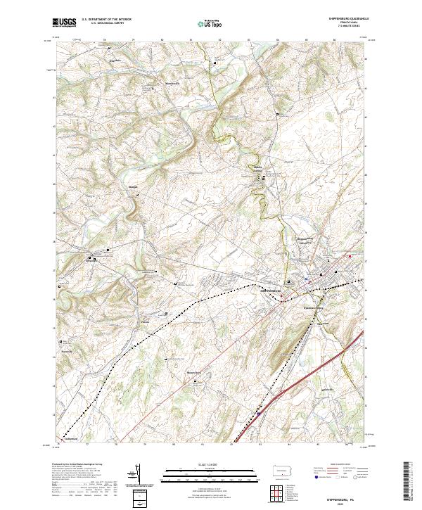 Shippensburg, PA — USGS 7.5-minute topo (2023)