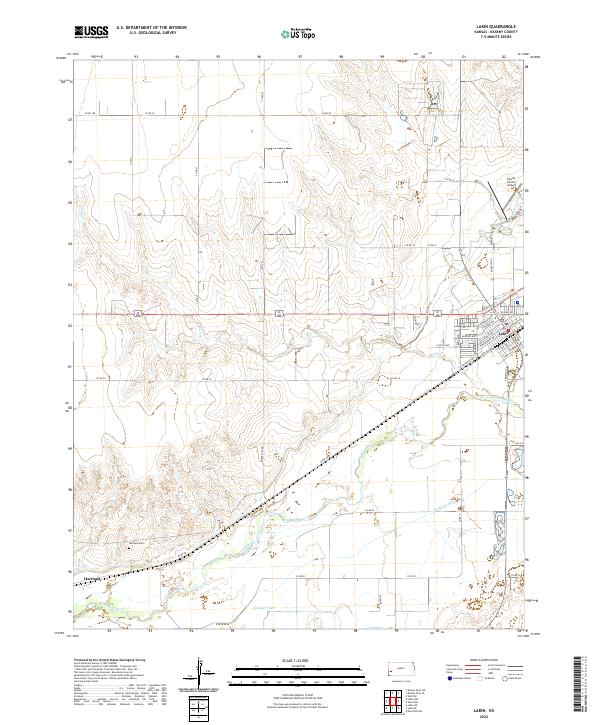 Lakin, KS — USGS 7.5-minute topo (2022)