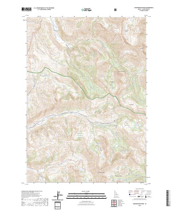 Washington Peak, ID — USGS 7.5-minute topo (2024)