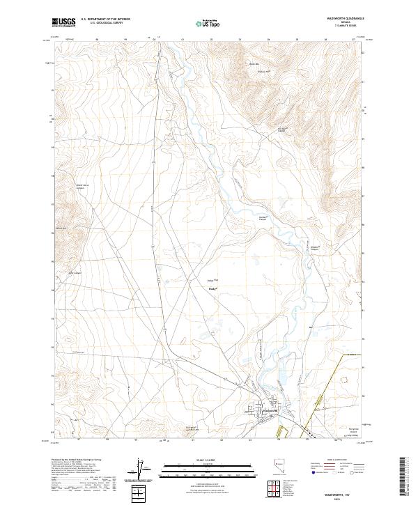 Wadsworth, NV — USGS 7.5-minute topo (2021)