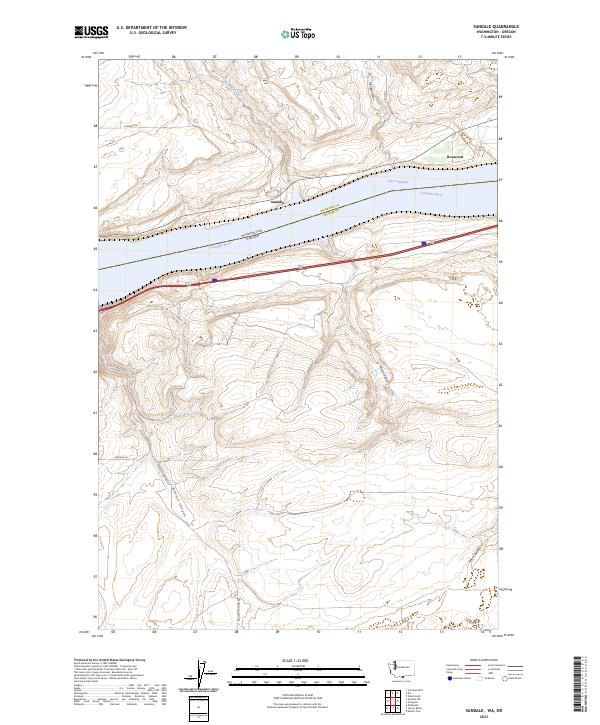 Sundale, WA-OR — USGS 7.5-minute topo (2023)