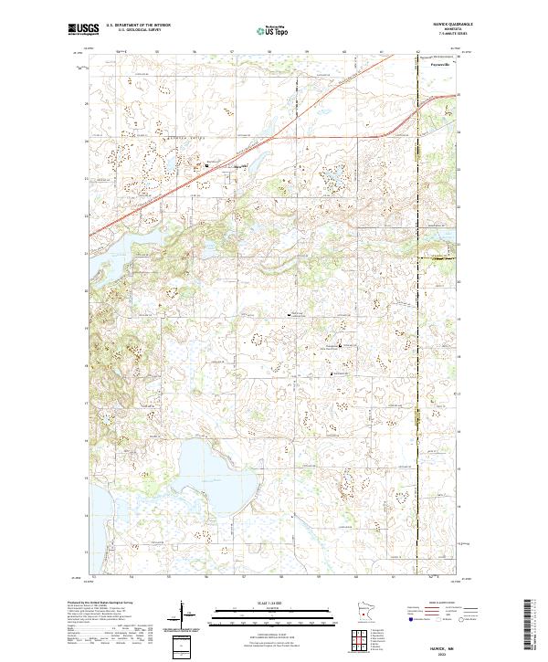 Hawick, MN — USGS 7.5-minute topo (2022)