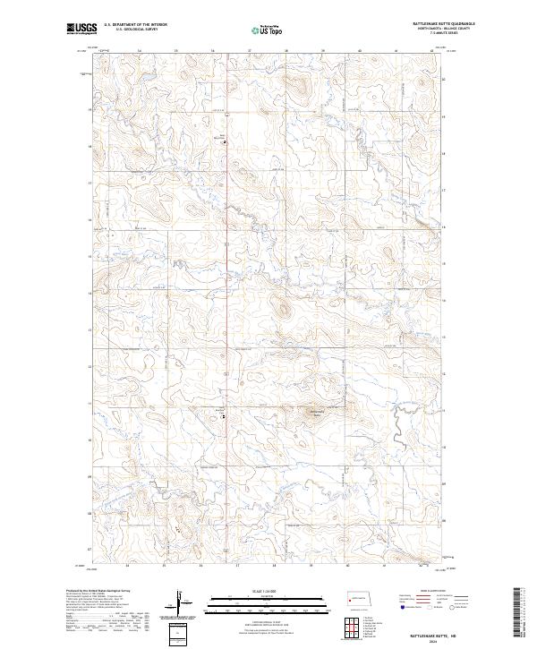 Rattlesnake Butte, ND — USGS 7.5-minute topo (2024)