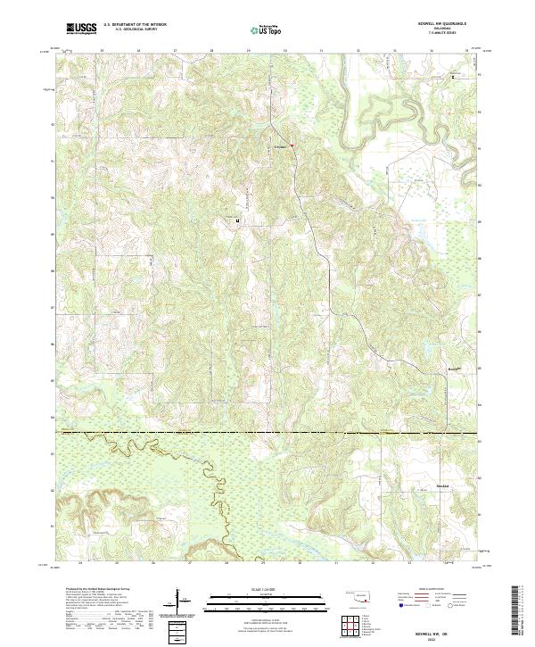 Boswell NW, OK — USGS 7.5-minute topo (2022)