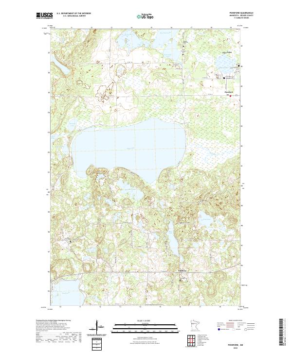 Ponsford, MN — USGS 7.5-minute topo (2022)