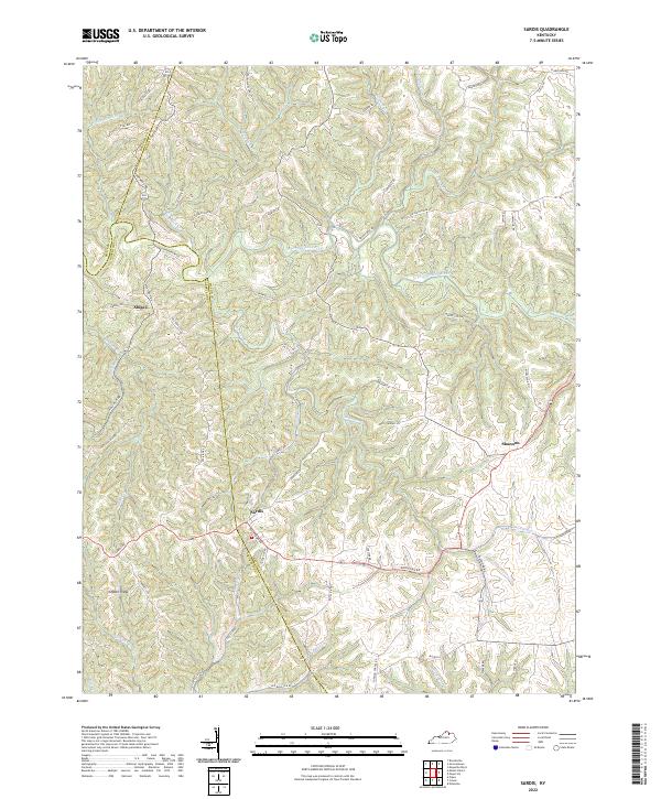 Sardis, KY — USGS 7.5-minute topo (2022)