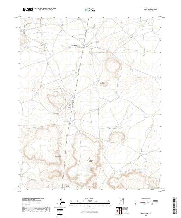 White Cone, AZ — USGS 7.5-minute topo (2021)