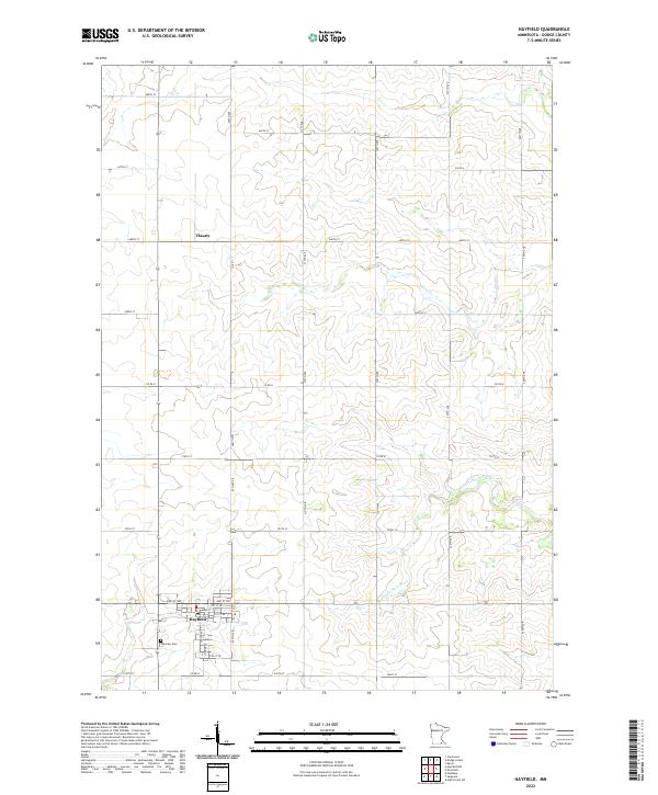 Hayfield, MN — USGS 7.5-minute topo (2022)