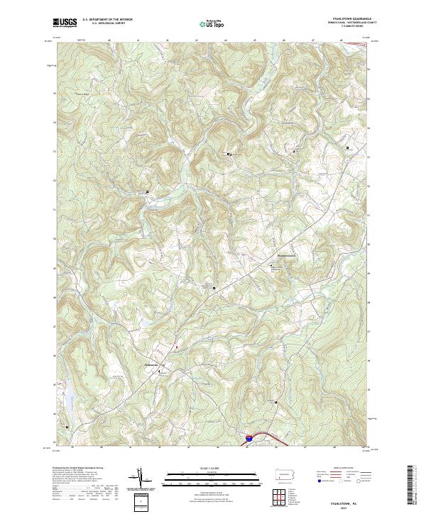 Stahlstown, PA — USGS 7.5-minute topo (2023)