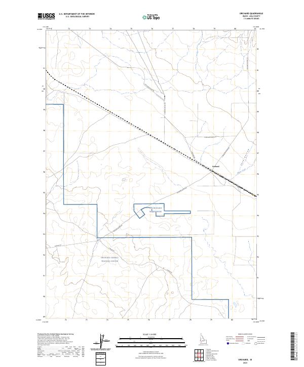 Orchard, ID — USGS 7.5-minute topo (2023)
