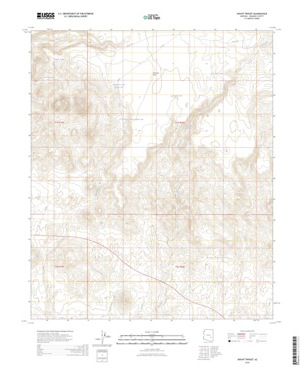Mount Triplet, AZ — USGS 7.5-minute topo (2026)