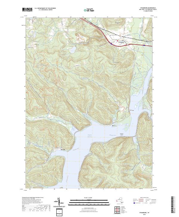 Steamburg, NY — USGS 7.5-minute topo (2023)