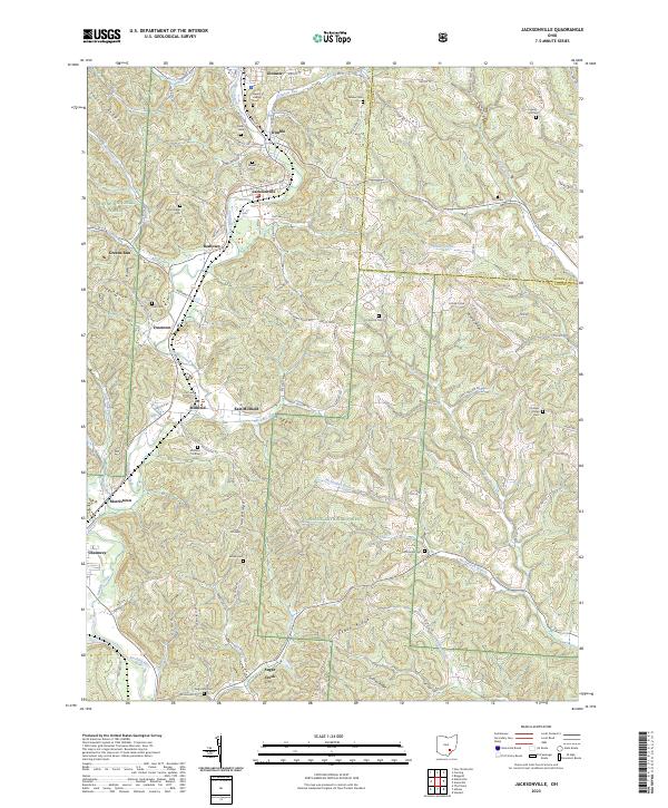 Jacksonville, OH — USGS 7.5-minute topo (2023)