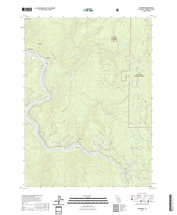 Johnsons, CA — USGS 7.5-minute topo (2022)