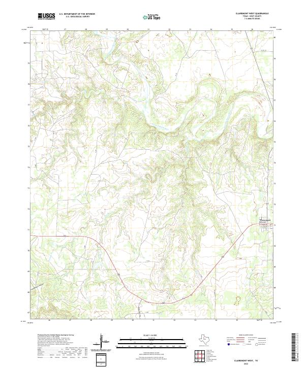 Clairemont West, TX — USGS 7.5-minute topo (2022)