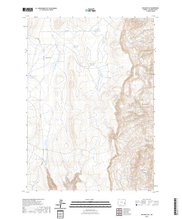 Big Mud Flat, OR — USGS 7.5-minute topo (2023)