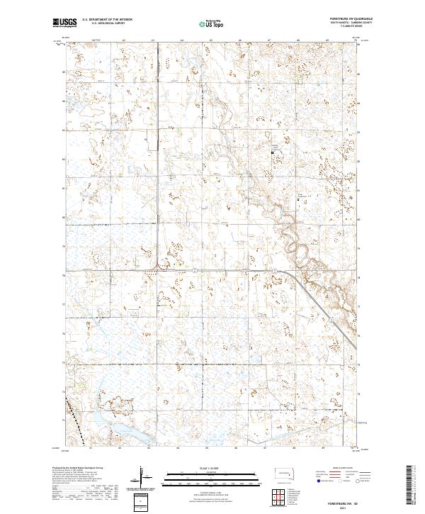 Forestburg SW, SD — USGS 7.5-minute topo (2021)