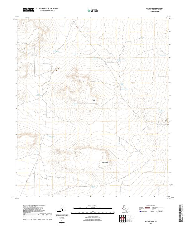 Norton Mesa, TX — USGS 7.5-minute topo (2022)
