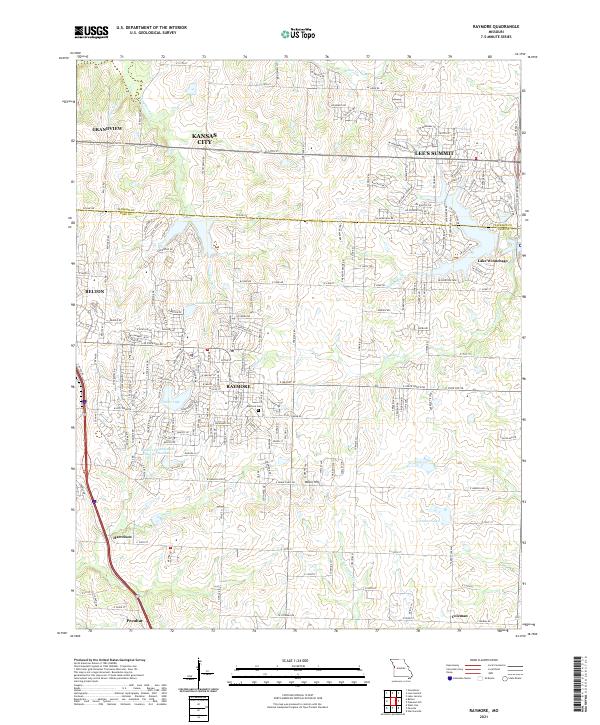 Raymore, MO — USGS 7.5-minute topo (2021)