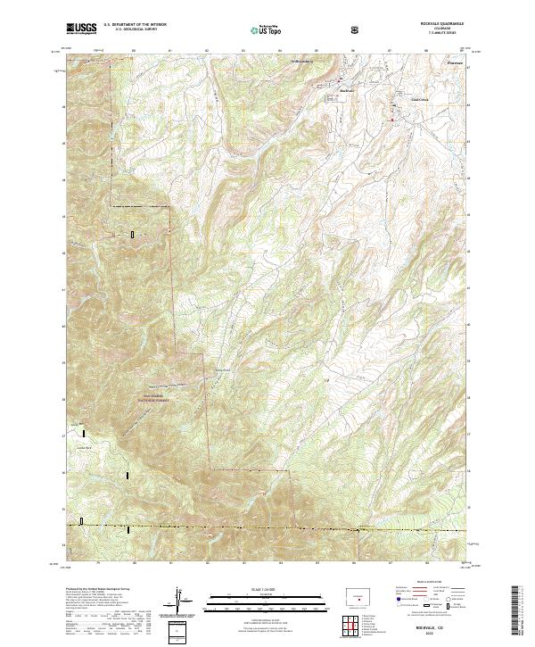 Rockvale, CO — USGS 7.5-minute topo (2022)
