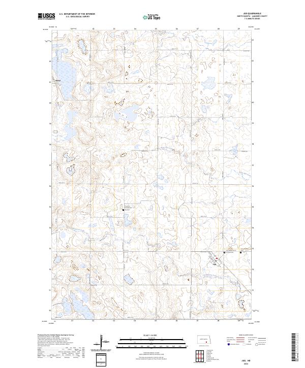 Jud, ND — USGS 7.5-minute topo (2024)