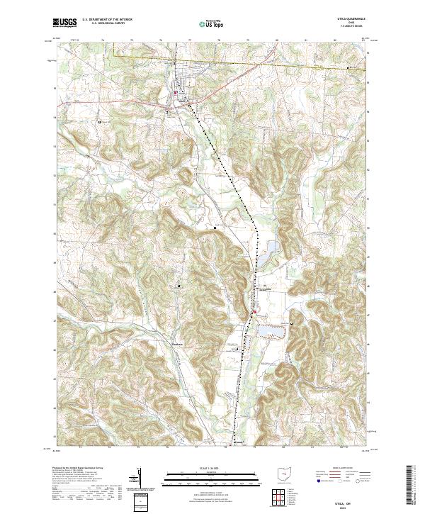 Utica, OH — USGS 7.5-minute topo (2023)