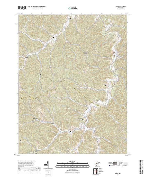Reedy, WV — USGS 7.5-minute topo (2023)