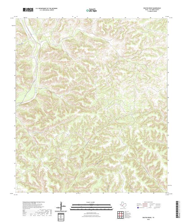 Deaton Draw, TX — USGS 7.5-minute topo (2022)