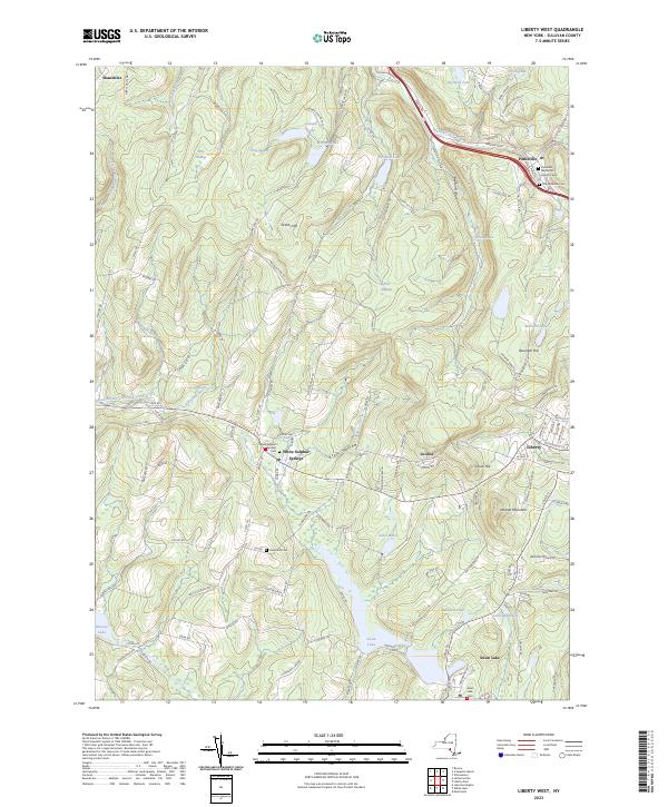 Liberty West, NY — USGS 7.5-minute topo (2023)