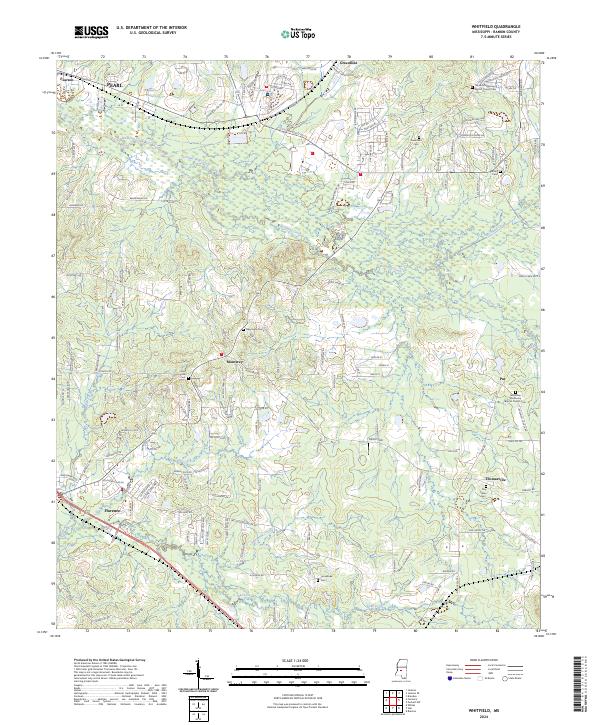 Whitfield, MS — USGS 7.5-minute topo (2024)