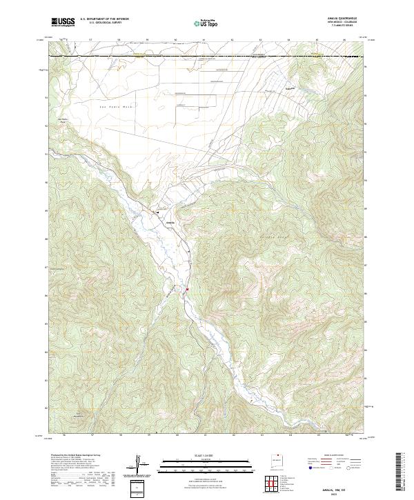 Amalia, NM-CO — USGS 7.5-minute topo (2023)