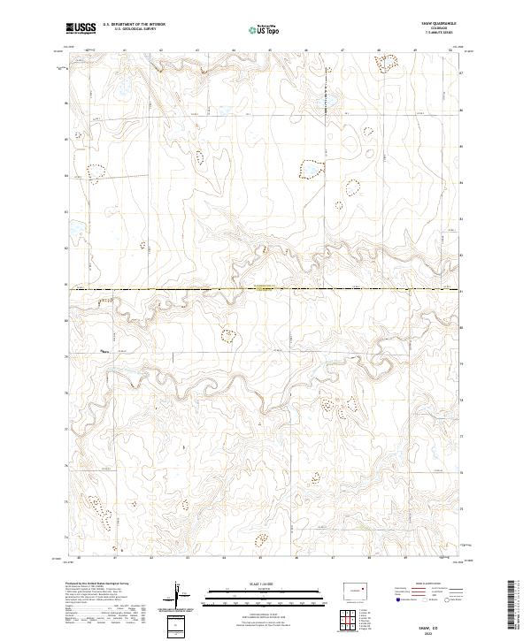 Shaw, CO — USGS 7.5-minute topo (2022)
