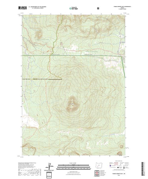 Pumice Desert East, OR — USGS 7.5-minute topo (2024)