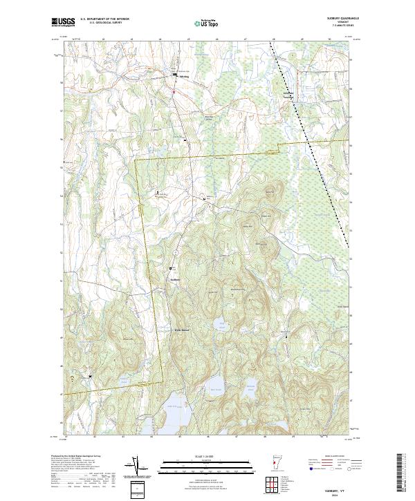 Sudbury, VT — USGS 7.5-minute topo (2024)