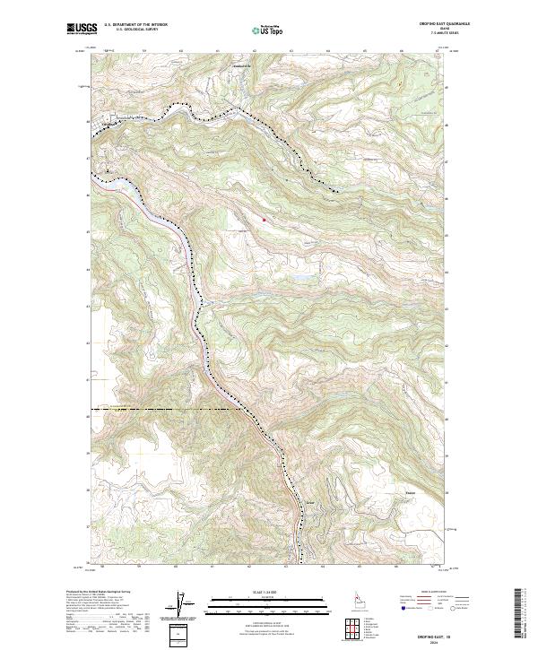 Orofino East, ID — USGS 7.5-minute topo (2024)