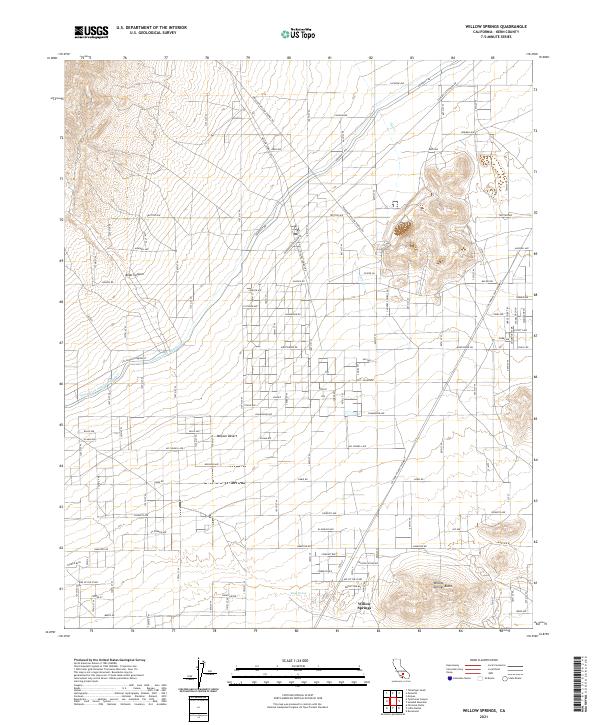Willow Springs, CA — USGS 7.5-minute topo (2021)