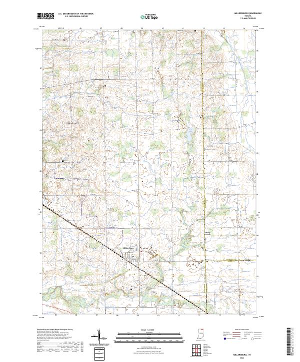 Millersburg, IN — USGS 7.5-minute topo (2022)