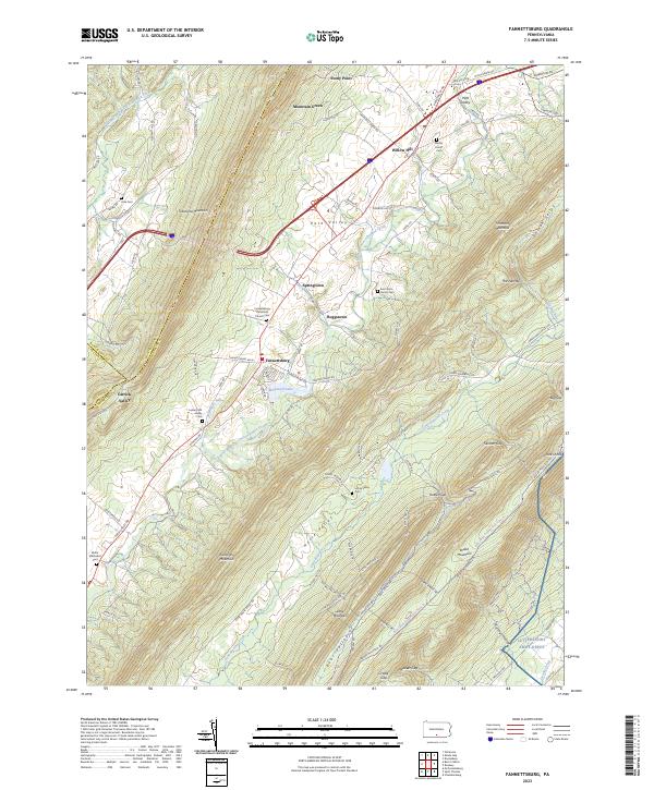 Fannettsburg, PA — USGS 7.5-minute topo (2023)