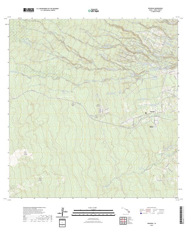 Piihonua, HI — USGS 7.5-minute topo (2024)