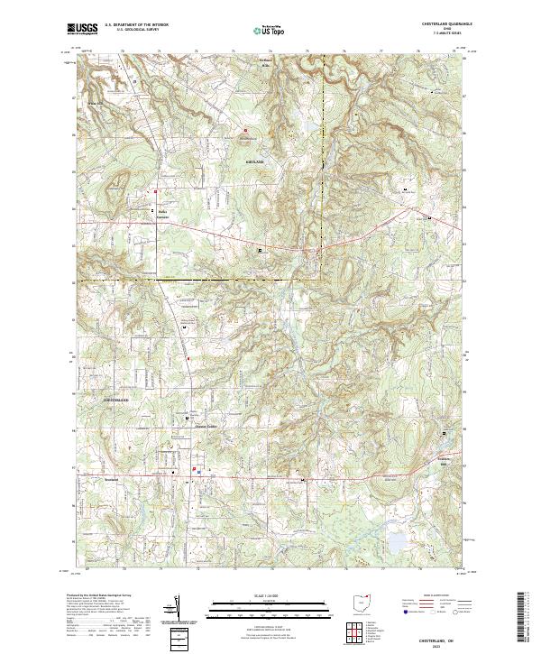 Chesterland, OH — USGS 7.5-minute topo (2023)