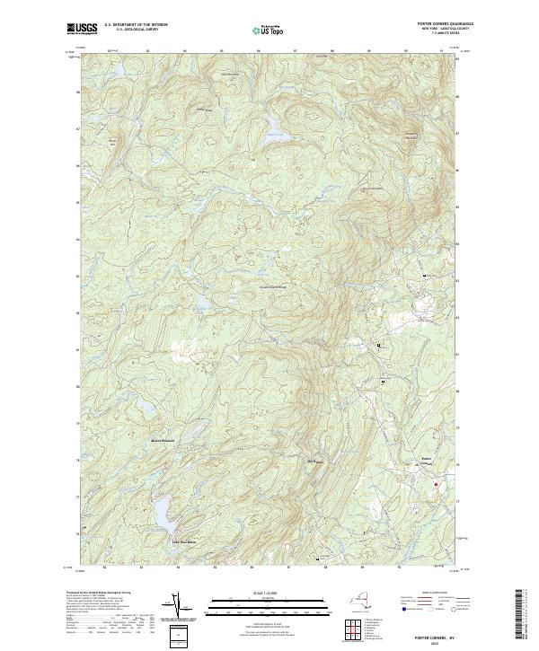 Porter Corners, NY — USGS 7.5-minute topo (2023)