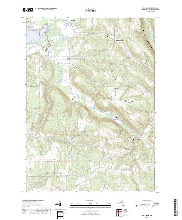 New Albion, NY — USGS 7.5-minute topo (2023)