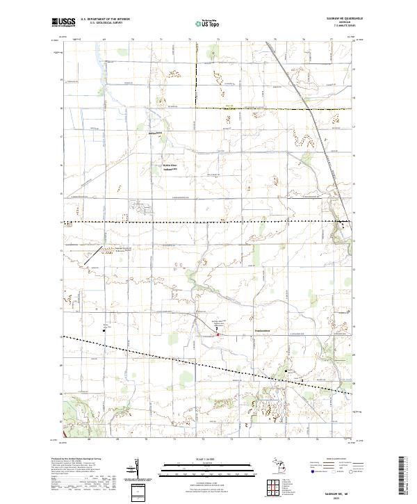 Saginaw NE, MI — USGS 7.5-minute topo (2023)