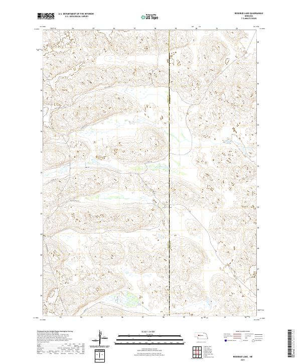 Rosebud Lake, NE — USGS 7.5-minute topo (2021)