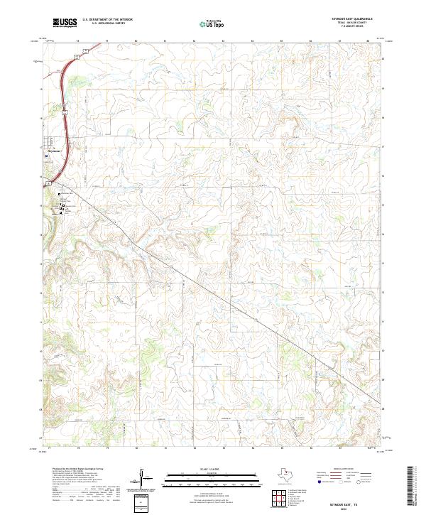 Seymour East, TX — USGS 7.5-minute topo (2022)