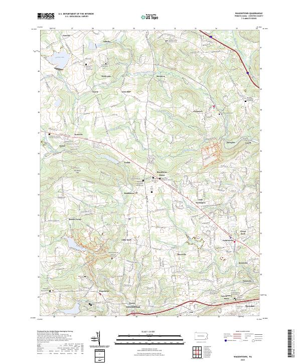Wagontown, PA — USGS 7.5-minute topo (2023)